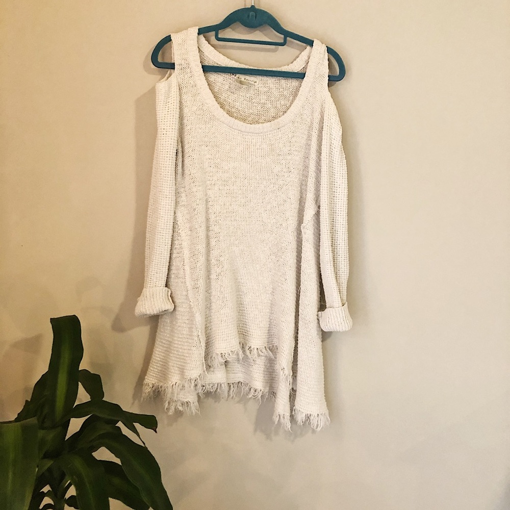 Cream free people lookalike sweater